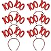 WILLBOND 6 Pieces Head Bopper 100 Glittered Boppers 100th Day of School Headband Glittered Number 100 Boppers for 100th Day of School 100th Anniversary 100 Years Old Birthday Party Favors