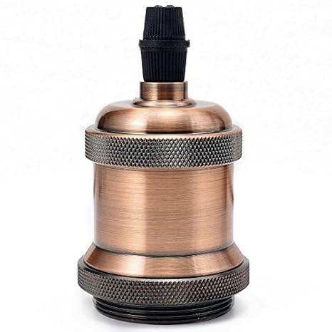 GreenSun LED Lighting Edison E27 Alu Lampenfassung Rot Antique Brass