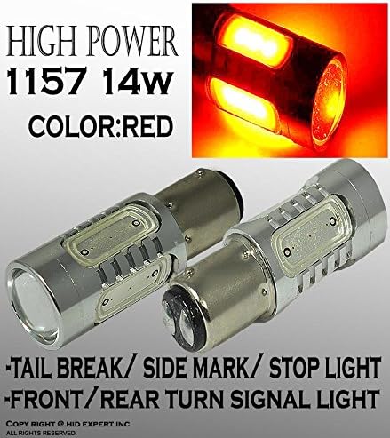 2 pcs 1157 LED Plasma Projector bulbs 14W Powrful RED Z#27