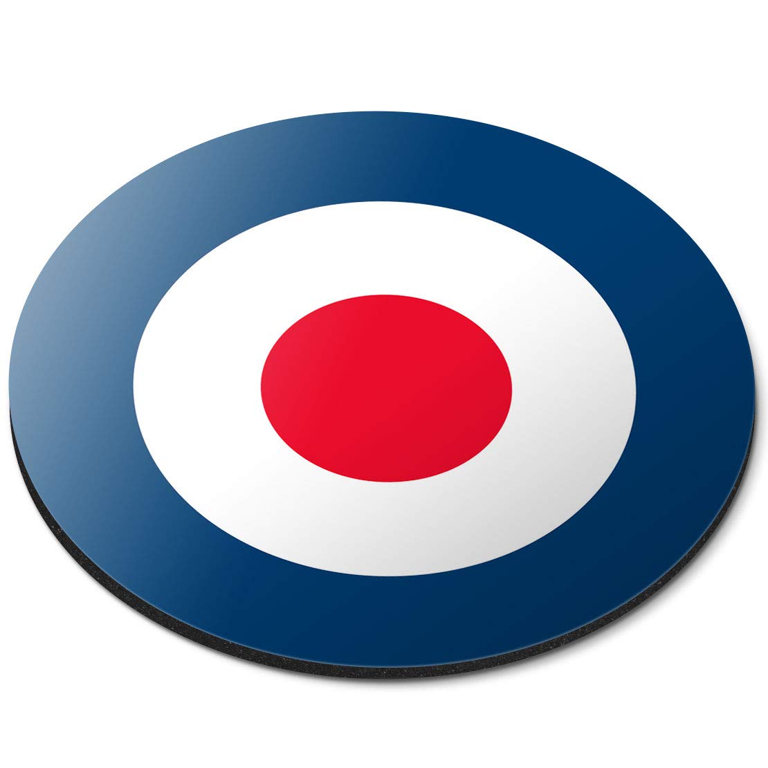 RAF Roundel Symbol Mod Retro - Flexible Round 5mm Rubber Mouse Mat Pad Office Home Novelty Printed Desk Accessory 215
