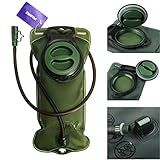 CAMTOA Hydration Bladder Water Reservoir Water Bladder with ¼ Turn Bite Valve 2L Backpack System for Bicycling,Camping,Hiking