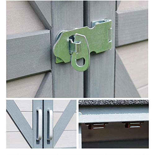 Bels Gartenschrank FüR Den AußEnbereich Holz Grau, DoppeltüR GeräTehaus Gartenschrank Montage AußEnlagerschrank 1000… – Bild 4