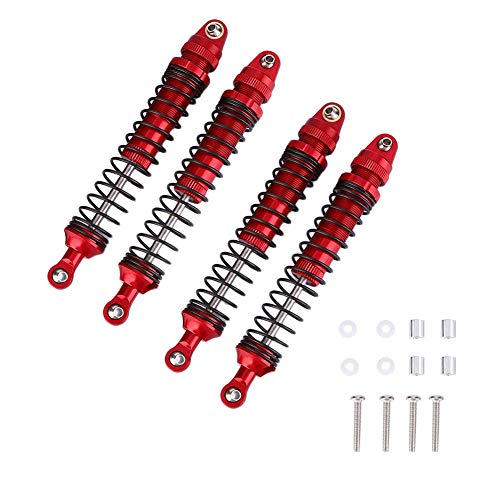 RC Shock Damper, 4pcs Aluminum Shocks Assembled Springs Dampers RC Damper Upgrade Parts for 1/10 RC Crawler Car Truck (110mm) Model Toy