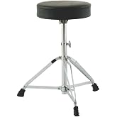 OnStage On-Stage MDT2 DrumFire Double-Braced Drum Throne, Chrome and Black