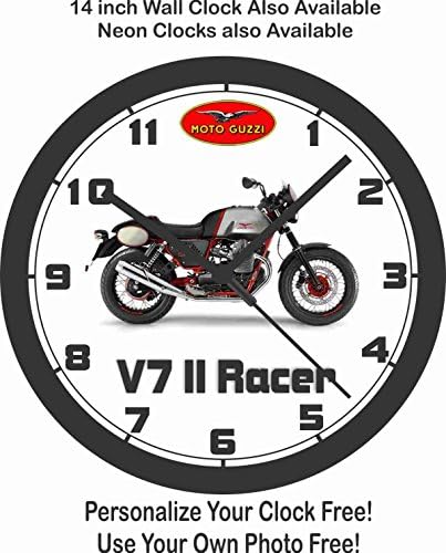 2016 MOTO GUZZI V7 II RACER MOTORCYCLE WALL CLOCK-FREE USA SHIP!