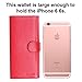 Women RFID Blocking Wallet Trifold Ladies Luxury Leather Clutch Travel Purse Red