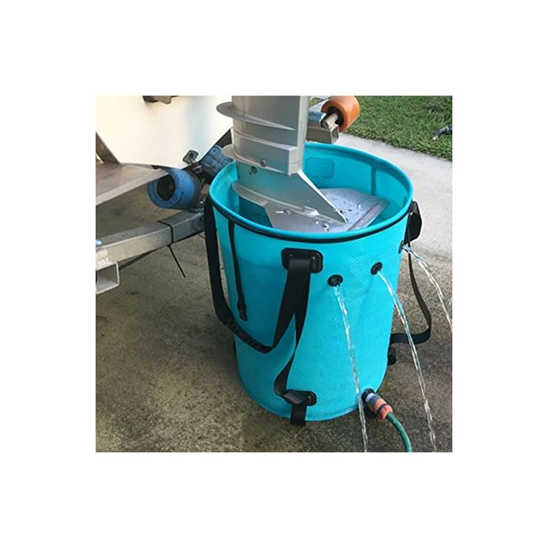 Krazywolf Outboard Engine Flush Bag Collapsable Portable Suit 70 Hp To