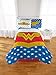 4 Piece Twin size Wonder Woman Bedding Set Includes 3pc Twin Sheet Set and 1 Twin/F Comforter