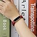 AK Bands Compatible with Fitbit Alta/Alta HR, Adjustable Comfortable Leather Wristbands Compatible for Fitbit Alta HR 2017/Fitbit Alta (Red)