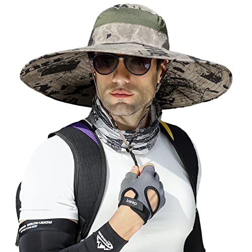 John Deere Camo Bucket Hat Wide Brim Safari Boonie Fi