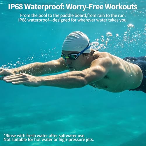Bone Conduction Air Conduction Headphones, IP68 Swimming Headphones 32GB | Open-Ear Wireless Underwater Headphones with Bluetooth 6.1, ENC Noise Reduction and MP3 Player for Swimming, Sports ,Fitness