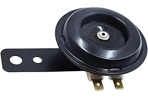 Hihaha 6V 1.5A 110dB Metal Electric Loud Horn Speaker Trumpet Black for Motorcycle Durable Material