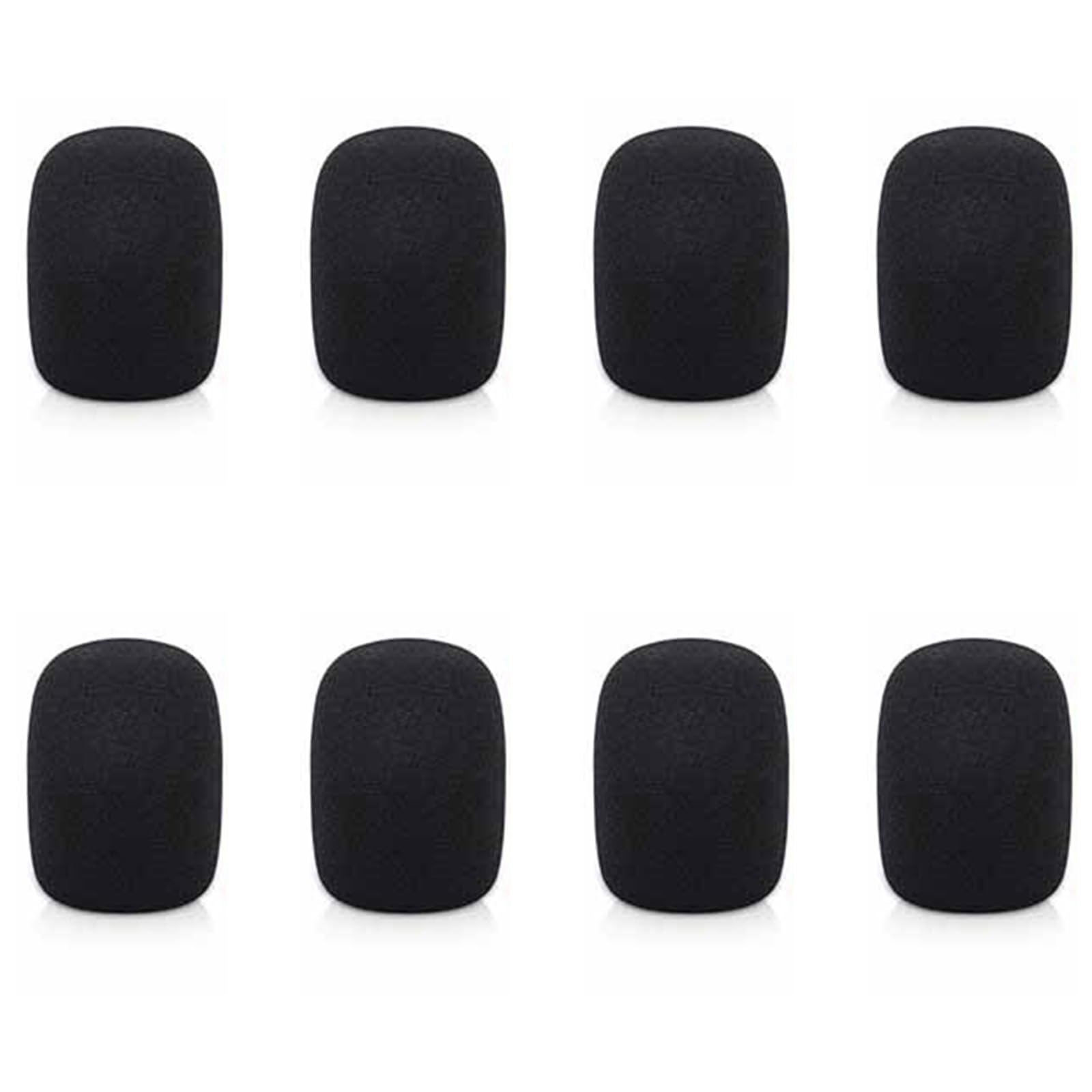 8 Pcs Microphone Covers Foam Handheld Foam Mic Covers Microphone Protector for KTV Stage Device Performance, Black