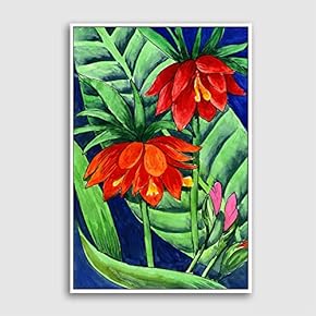 Framed Canvas Home Artwork Decoration Flower Canvas Wall Art for Living Room, Bedroom - 16x24 inches