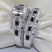 LOVERSRING 3pc Two Rings His and Hers Couple Rings Bridal Sets His Hers Women White Gold Filled Heart Cz Man Tungsten Carbide Wedding Ring Band Set