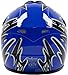 Typhoon Youth Kids Offroad Gear Combo Helmet Gloves Goggles DOT Motocross ATV Dirt Bike MX Motorcycle Blue Black, Large