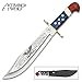 Timber Wolf 2018 American Independence Bowie/Fixed Blade Knife - Collectible Limited Edition, Laser Serialized - 3Cr13 Stainless Steel, Patriotic Blade Etchings - USA Flag Handle Theme - 16