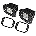 Automotive Heavy Duty LED Work Lights (Wiring + 2pcs 12W Spot Beam[Flush Mount])