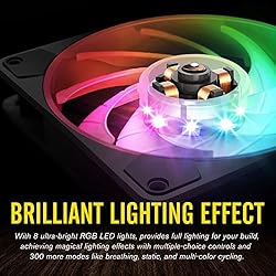 US-ARGB Cube Fan EZDIY-FAB 1-Pack PC Case RGB Fan