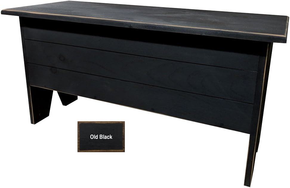Amazon Com Sawdust City Wooden Storage Bench 3 Long Old Black Garden Outdoor