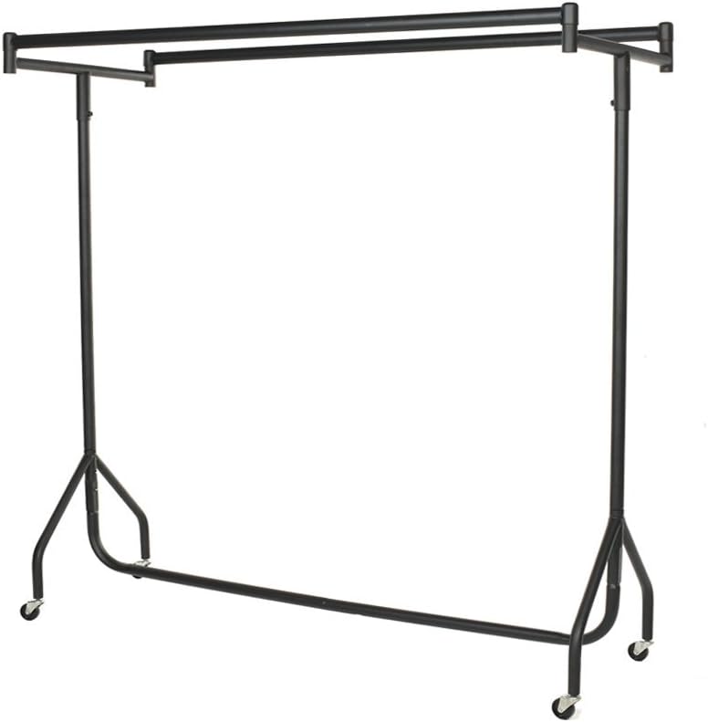 5ft LONG x 5ft HIGH HEAVY DUTY DOUBLE TOP CLOTHES BLACK CLOTHES,GARMENT RAILS