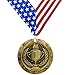 Decade Awards First Place Medal, World Class - 3 Inch Wide - Gold Medal with Stars & Stripes Neck Ribbon - Perfect for Any Competition, Coaches, Students, Athletes and Academics