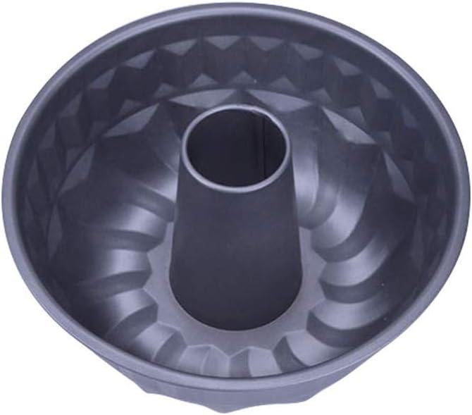 CaCaCook Kugelhopf Tin, Professional Cake Mould, Non-Stick Fluted Tube Round Ring Cake Pan, Cake Tin with Funnel Insert, Carbon Steel Fancy Ring Pan with Swirl Engraving Baking Mould for Cakes