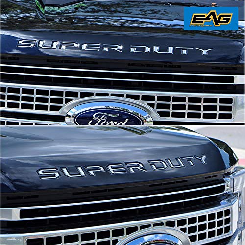 Matte Black Hood Grill Insert Letters For 2017-2021 Ford F250 Super Duty – ABS Plastic – ESD