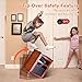 Air Choice 1500W Portable Space Heater with Remote &Timer, Function 3 Modes with Intelligent Programmable Thermostat, Overheat & Tip-Over Shutoff Wood Cabinet, M, Brown