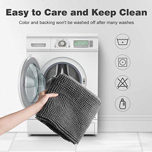 Bibb Home 14 Piece Shower Curtain & Anti-Slip Noodle Chenille Bath Rug Mat Set with 12 Metal Roller Hooks - Mildew Resistant Waterproof Water-Repellent & Antibacterial (Red Moroccan)