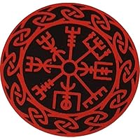 OTA STICKER VEGVISER Wheel Viking Rune (RED) Odin Alphabet Eye Fear Powerful Decal Symbol for CAR Window Truck Motorcycle Chopper Van SUV PPV Scrapbook Cell Phone CASING Laptop Door Helmet Luggage