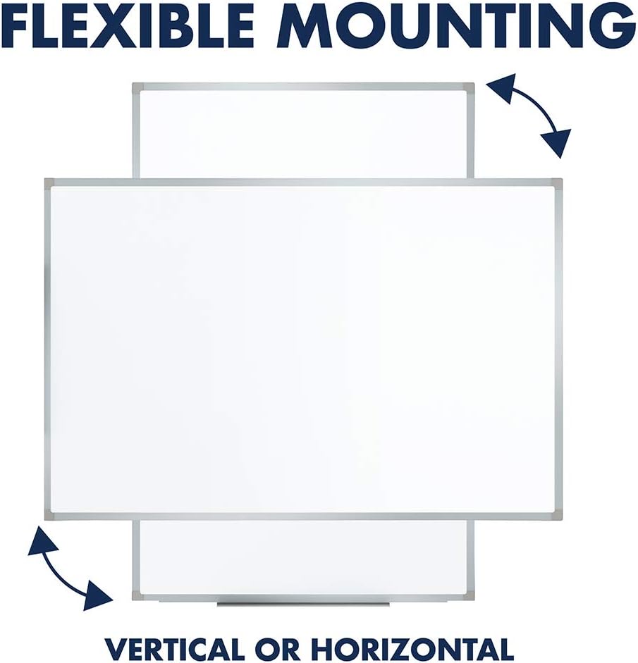 Quartet Magnetic Whiteboard, 8' x 4' White Board, Nano-Clean, Silver Aluminum Frame (SM538) : Office Products