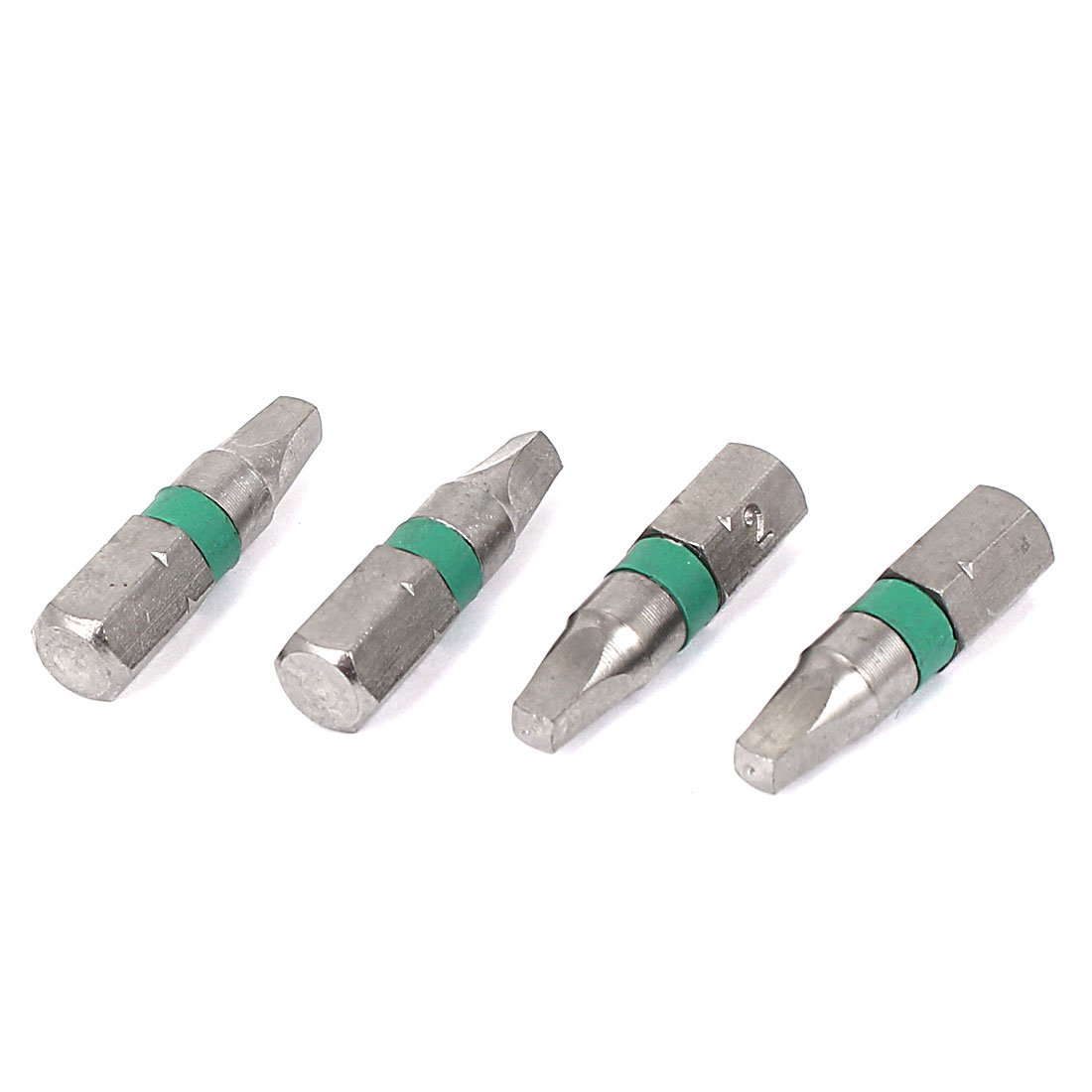 Sourcingmap 1/4" Hex Shank 3mm x 3mm Magnetic Square Head Screwdriver Bits 4pcs - Grey