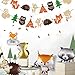 Sharlity Woodland Party Decorations Supplies Woodland Creatures Balloon，Banner，Cupcake Toppers，latex balloons for Baby Shower Birthday Party Supplies