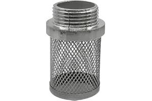 COTONLAKE 1/2inch 304 stainless steel filter head with External thread diameter of 20mm connected to DN15 1/2" water pipe filter Used to Remove Debris and Reduce Solid Entry(1pcs）
