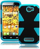 Bastex Silicone Hybrid Hard Shell Protective Case for One Touch Fierce 2 - Baby Blue