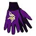 NFL Football Multi Color Team Logo Sport Gloves - Pick Team (Minnesota Vikings)