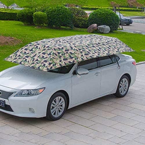 Yehor Car Cover Hydraulic Semi-Automatic Car Tent Movable Carport Folding Portable Car Protection Umbrella Sunscreen Sunshade Awning Cover Universal (400cm210cm) (Color : C)