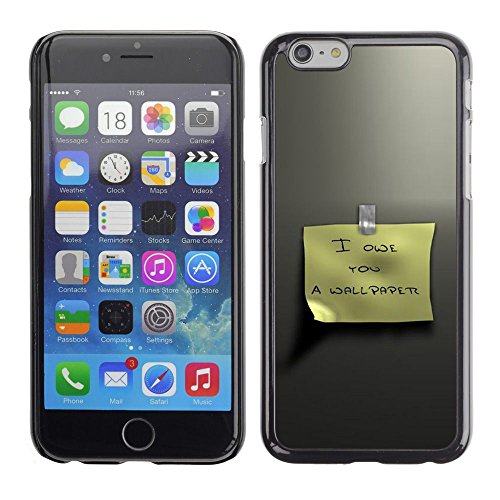For Apple (4.7 inches!!!) iPhone 6,S-typeÂ® Posit Funny Text Sign Yellow Metal - Colorful Printed Hard Protective Back Case Cover Shell Skin