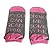 Niu Niu Novelty Socks IF You Can Read This Bring Me Some Wine Beer Vodka Knitting Word Sock