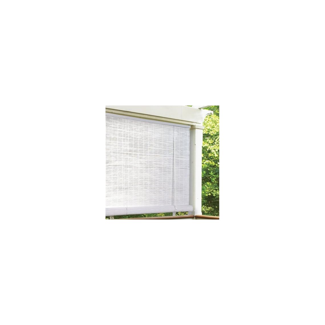 Radiance 1/4" Oval Vinyl PVC RollUp Blinds in White LAVORIST