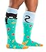 Sock It to Me, Gone Fishing' Unisex Stretch-It Knee-High Socks, Fishy Cat Socks