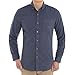 Piero Lusso Men's Solid Color Twill Casual Button Down Dress Shirt with Piping