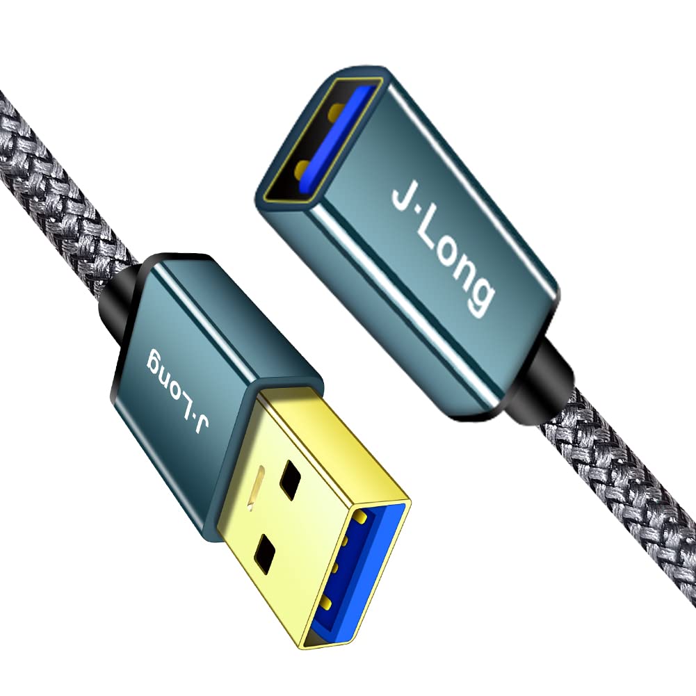 USB 3.0 Extension Cable 5Gbps High Speed Data Transfer USB 3.0 Type A Male to Female Extension Cable,USB Extension Lead Compatible with USB Flash Drive, Hard Drive, Card Reader,Scanner,Keyboard (2m)