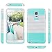 ULAK Note 4 Case, Galaxy Note 4 Case, Knox Armor Slim Dual Layer Protection Hard Back Cover Shock Absorbent TPU Bumper Case for Samsung Galaxy Note 4 (5.7 inch) Minimal Mint Stripes