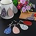 Sntieecr 12 Pairs Faux Leather Earrings Lightweight Teardrop Dangle Earrings with 8 Pieces Bright Colors Petal Drop Earrings, 4 Pieces Glitter Leather Earrings fit Teens Women Girls