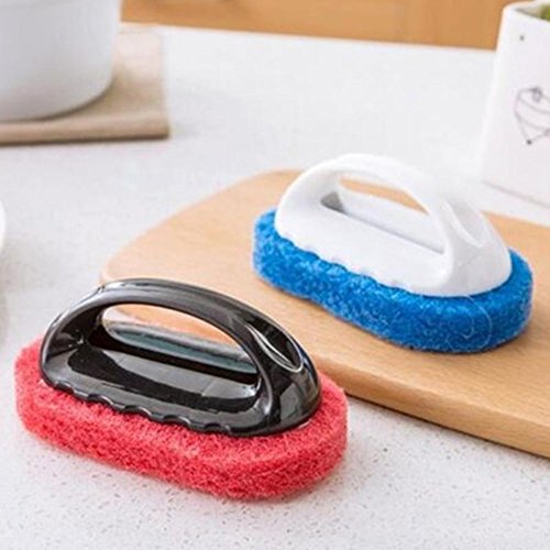 Kitchen sponge Pool brushes bathtub scrub brush kitchen scrub sponges bathroom scrubber shower brush cleaning Handle Sponge Cleaning Set of 2 - Thumbnail 6