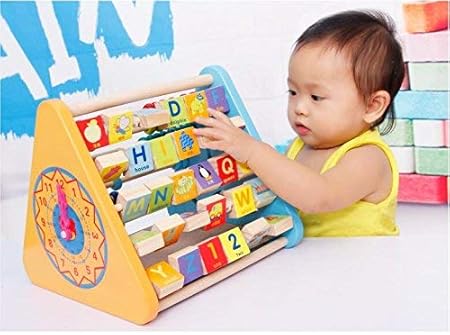 Lodestone Wooden Educational & Learning Activity Triangle Box For Kids (Multi-Color)