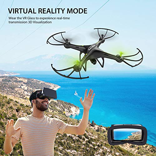 Potensic U42 WiFi FPV Drone with 720P HD Camera , 360°Flip, RTF Remote Control Drone for Beginners with Altitude Hold, Gravity Sensor, Healess Mode, One key Take Off/Landing, Compatible with VR Glass