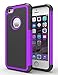 AGRIGLE Shock- Absorption/High Impact Resistant Hybrid Dual Layer Armor Defender Full Body Protective Cover Case Compatible with iPhone 5/5S/SE(2016) (Purple)